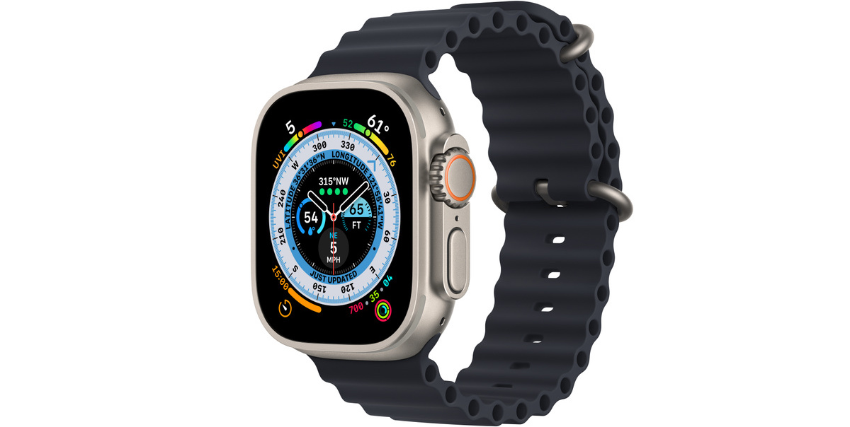Apple Watch Ultra GPS+Cellular 49mm Titanium - Midnight Ocean Band